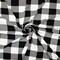 Black-White Rayon Modal Gingham Printed Stretch Spandex Jersey Knit Fabric By the Yard